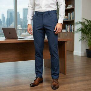 Theory Men's Navy Zaine Ascend Tech Nylon Dress Pants, Size 31